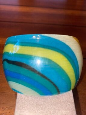 (CUFF BRACELET) Retro Swirls will fit most Plus Size Wrist